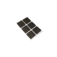 Feltrini adesivi rettangolari marroni Dimensione Ø/X protezioni: 25 X 50 mm.