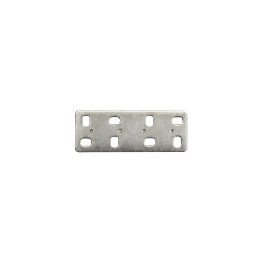 Piastrina di giunzione dritta asolata Misura (mm x mm): 100 X 30 mm.