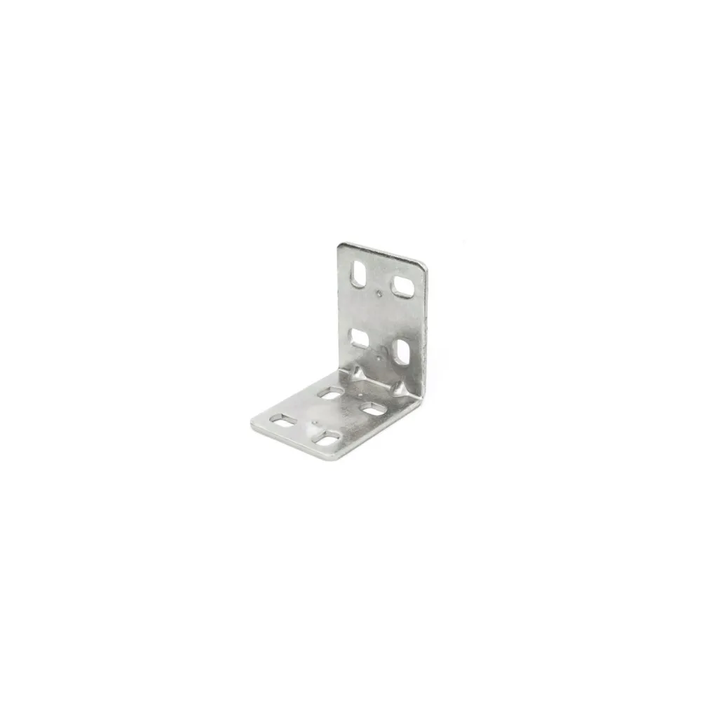 Piastrina di giunzione ad angolo asolata Misura (mm x mm): 20 X 20 mm.