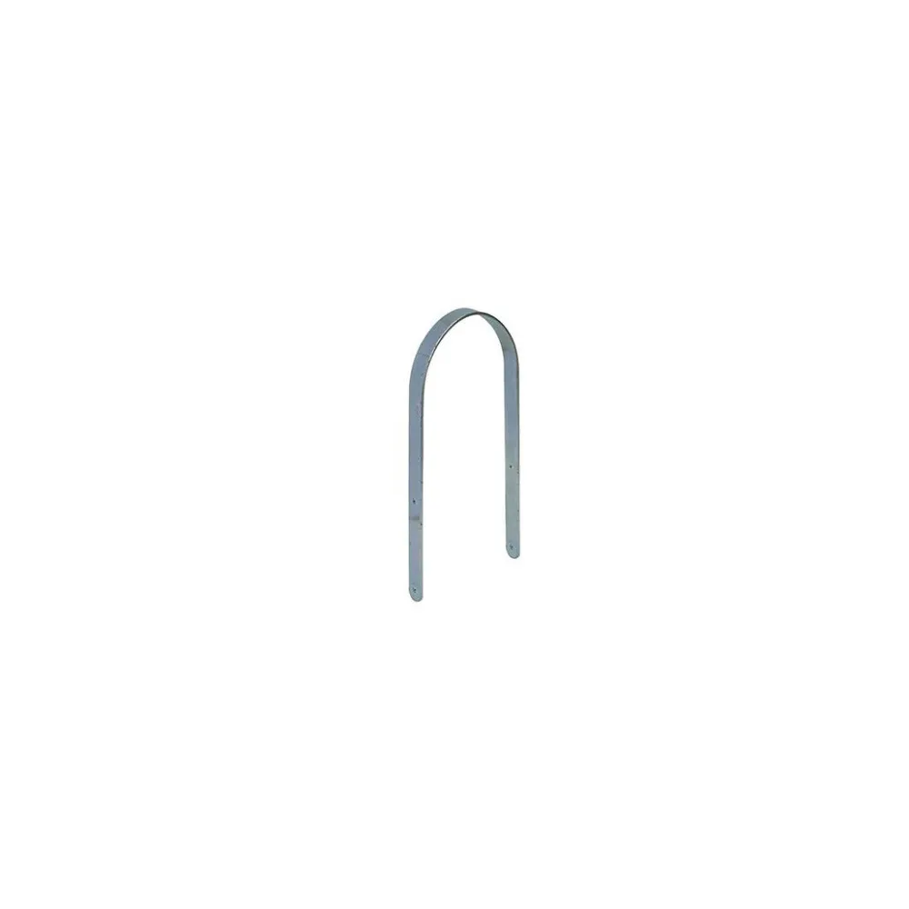 Staffa per fissaggio pali tondi Dimensioni Ø/X bandella: Ø 120 mm. Staffa per fissaggio pali tondi Dimensioni Ø/X bandella: Ø 120 mm.