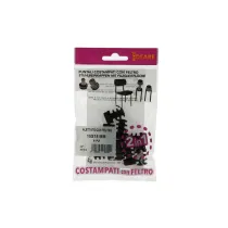 Puntali interni alettati quadri neri con feltro Misura X X X: 20 x 20 mm.