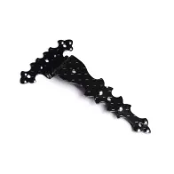 Cerniere rustiche in ferro martellato nero collo alto Misura (mm x mm): 92 x 182 mm.