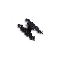 Cerniere rustiche in ferro martellato nero collo alto Misura (mm x mm): 40 x 68 mm.