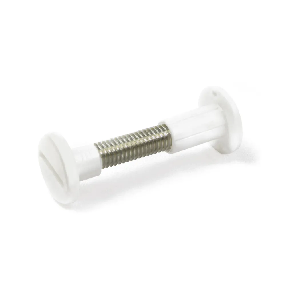 Viti di collegamento in plastica bianca Dimensioni -: 36 - 42 mm.
