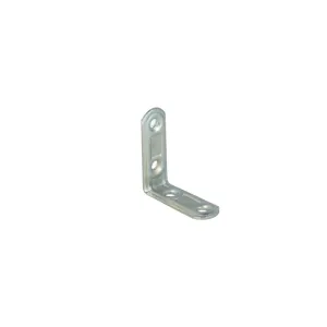 Lastrine di giunzione ad angolo stondate in acciaio zincato bianco (4 Pz) Misura (mm x mm): 30 X 30 mm.