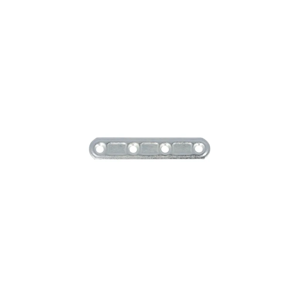 Lastrine di giunzione dritte stondate in acciaio zincato bianco (4 pz) Misura (mm x mm): 40 X 15 mm.