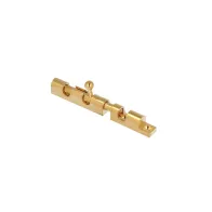 Catenaccio a cannone in ottone lucido con contropiastra Dimensioni m.: 100 mm.