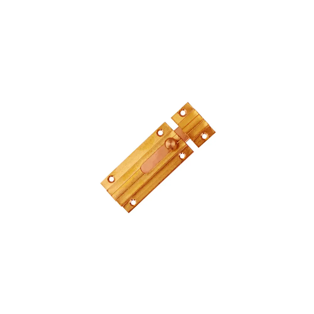 Catenaccio sagomato in ottone lucido con contropiastra Dimensioni m.: 120 mm. Catenaccio sagomato in ottone lucido con contropiastra Dimensioni m.: 120 mm.
