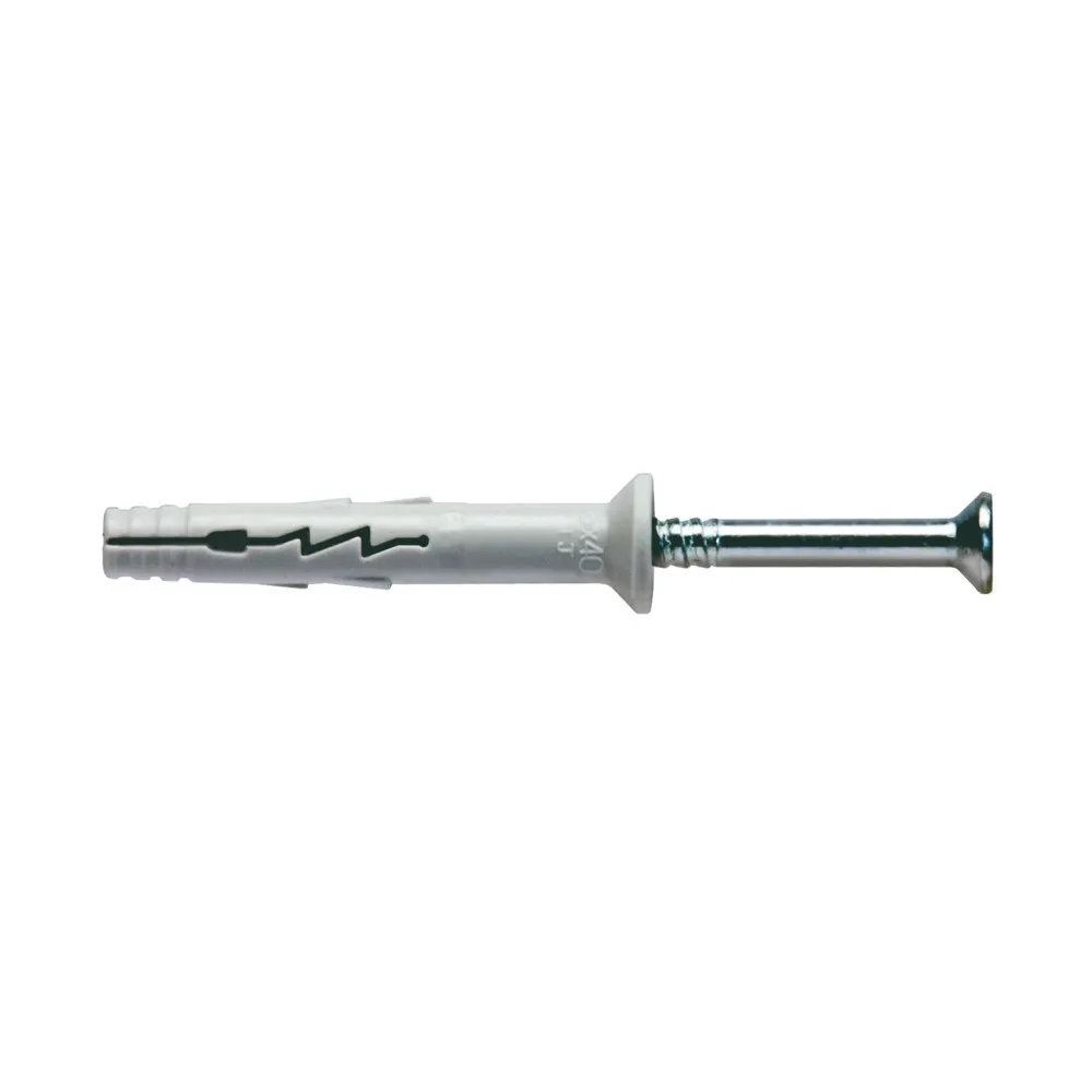 Tasselli nylon prolungati con vite a chiodo TPS premontata Misura ØX: Ø 8,0 x 60	mm.