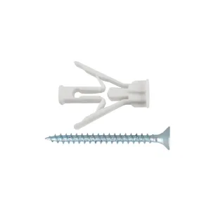 Tasselli in nylon espansione a farfalla con viti TPS per pareti vuote e cartongesso Misura ØX: Ø 17,0 x 47 mm.
