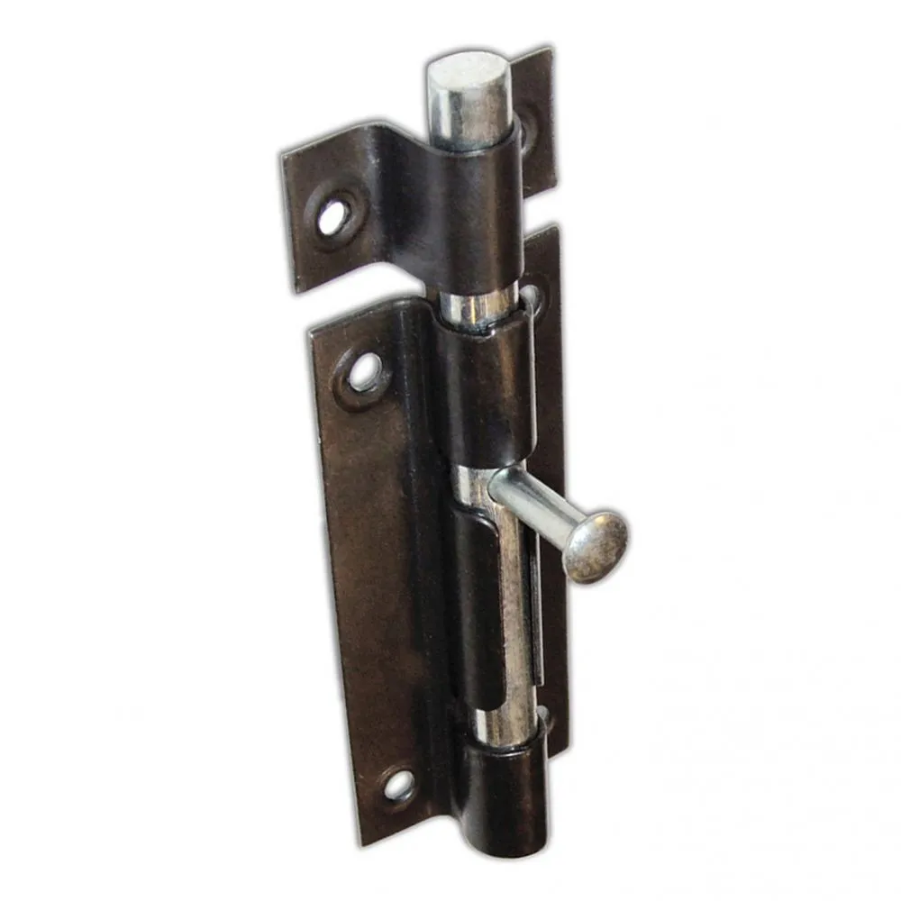Catenaccio a cannone verniciato nero Dimensioni m.: 120 mm.