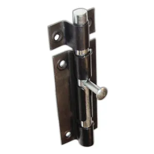 Catenaccio a cannone verniciato nero Dimensioni m.: 140 mm.