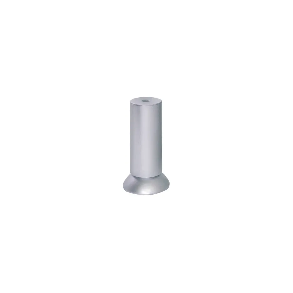 Piedino in plastica grigio alluminio diametro 35 Altezza : 90 mm Piedino in plastica grigio alluminio diametro 35 Altezza : 90 mm