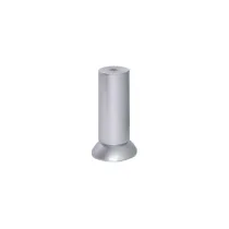 Piedino in plastica grigio alluminio diametro 35 Altezza : 120 mm