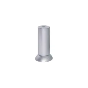 Piedino in plastica grigio alluminio diametro 35 Altezza : 120 mm