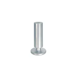 Piedino tondo regolabile in plastica grigio alluminio Dimensioni X piedi: 90 mm X Ø 35 mm Base 60 mm