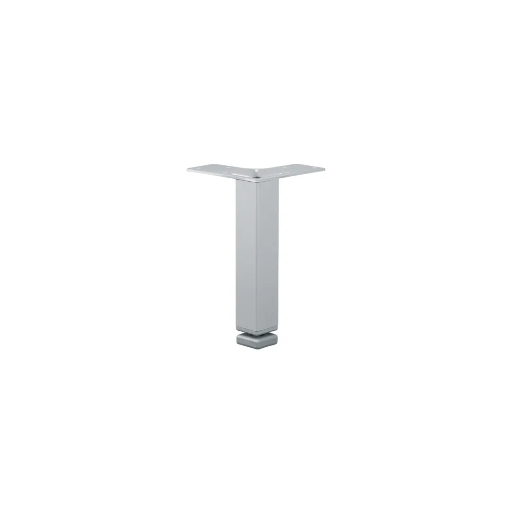 Piedino quadro in metallo con flangia triangolare Dimensioni m.: 100 mm. Piedino quadro in metallo con flangia triangolare Dimensioni m.: 100 mm.