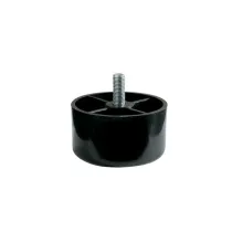Piedino tondo in plastica Ø 60 mm. Nero Altezza : 40 mm