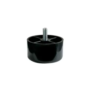 Piedino tondo in plastica Ø 60 mm. Nero Altezza : 60 mm