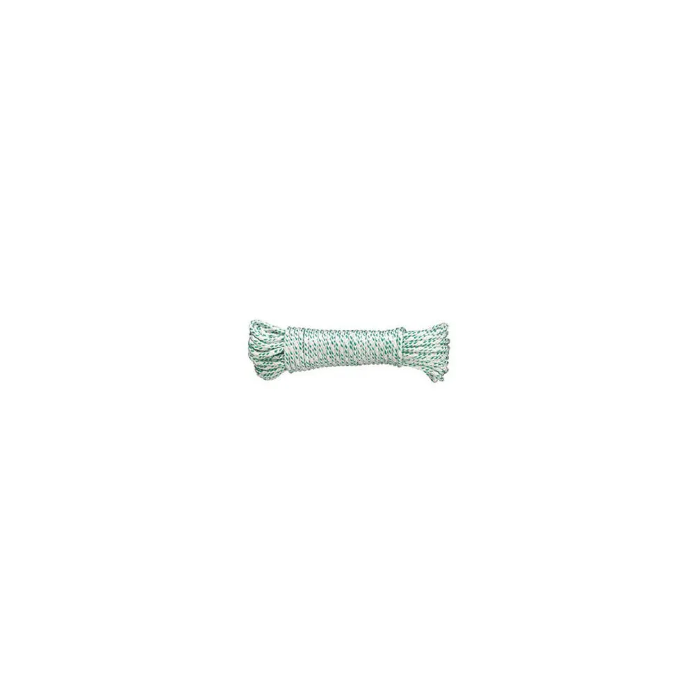 Corda in poliammide bianco/verde Ø 4 mm. Lunghezza: 10 mt Corda in poliammide bianco/verde Ø 4 mm. Lunghezza: 10 mt