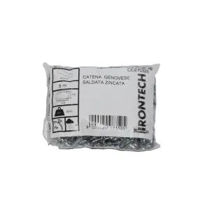 CATENA GENOVESE PRETAGLIATA IN ACCIAIO ZINCATO Ø2MM Lunghezza: 5 mt