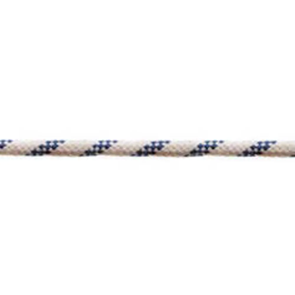 CORDA IN POLIESTERE BIANCO-BLU VENDITA AL METRO Dimensioni Ø: Ø 6 mm.