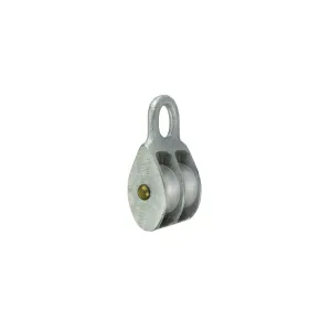 Carrucola a 2 gole in lega di zinco e poliammide Dimensioni m.: 30 mm.