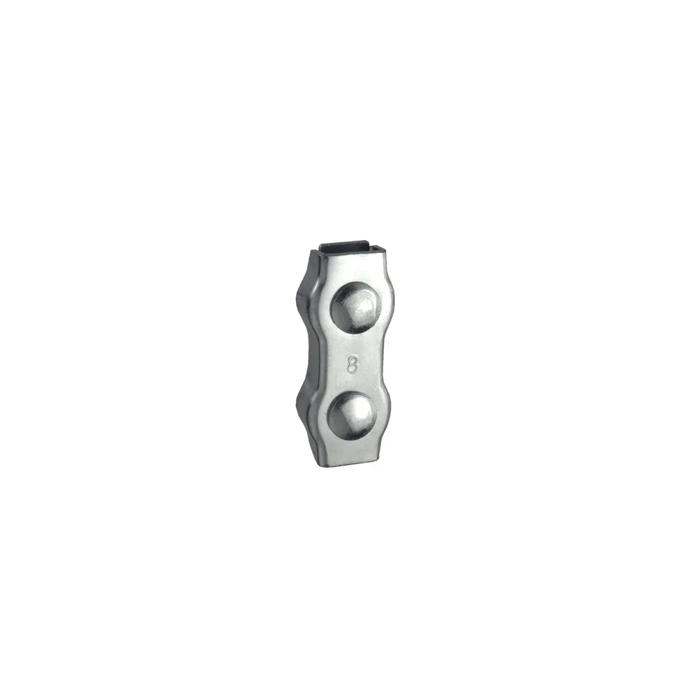 Morsetto Duplex per funi in acciaio zincato Dimensioni m.: 3 mm.