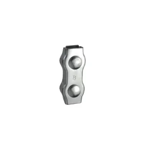 Morsetto Duplex per funi in acciaio zincato Dimensioni m.: 3 mm.