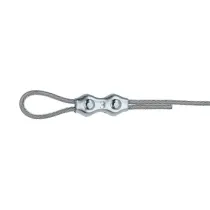 Morsetto Duplex per funi in acciaio zincato Dimensioni m.: 3 mm.