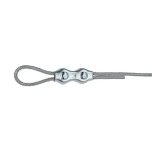 Morsetto Duplex per funi in acciaio zincato Dimensioni m.: 3 mm.