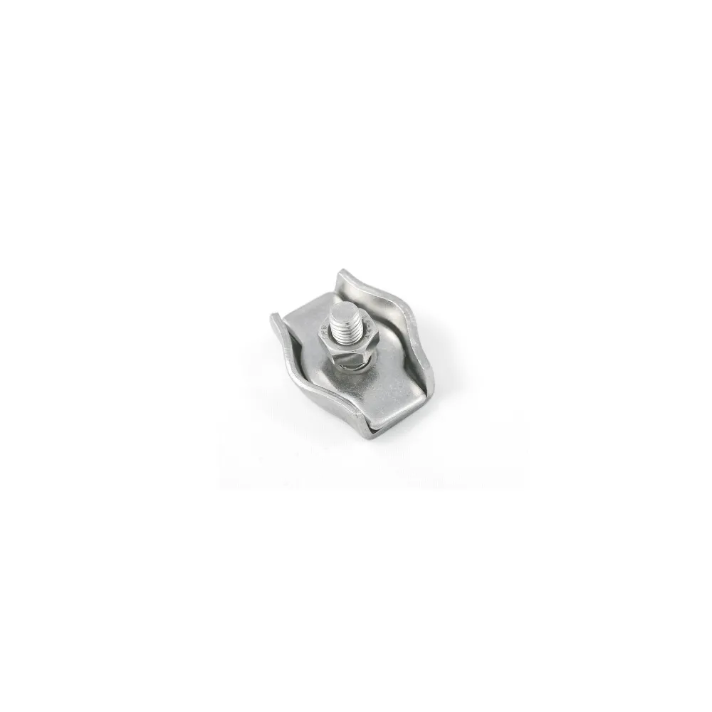 Morsetto Simplex per funi in acciaio zincato zincato Dimensioni Ø: Ø 3,0 mm. Morsetto Simplex per funi in acciaio zincato zincato Dimensioni Ø: Ø 3,0 mm.