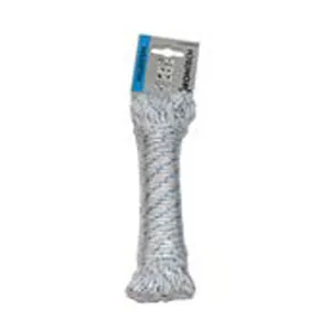 CORDA POLIEST. D 4 MM Bianco/Blu (Lunghezza 10MT o 20 MT) Lunghezza: 10 mt