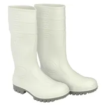 STIVALI ANTINFORTUNISTICA 'GINOCCHIO' N. 41 - colore bianco/grigio