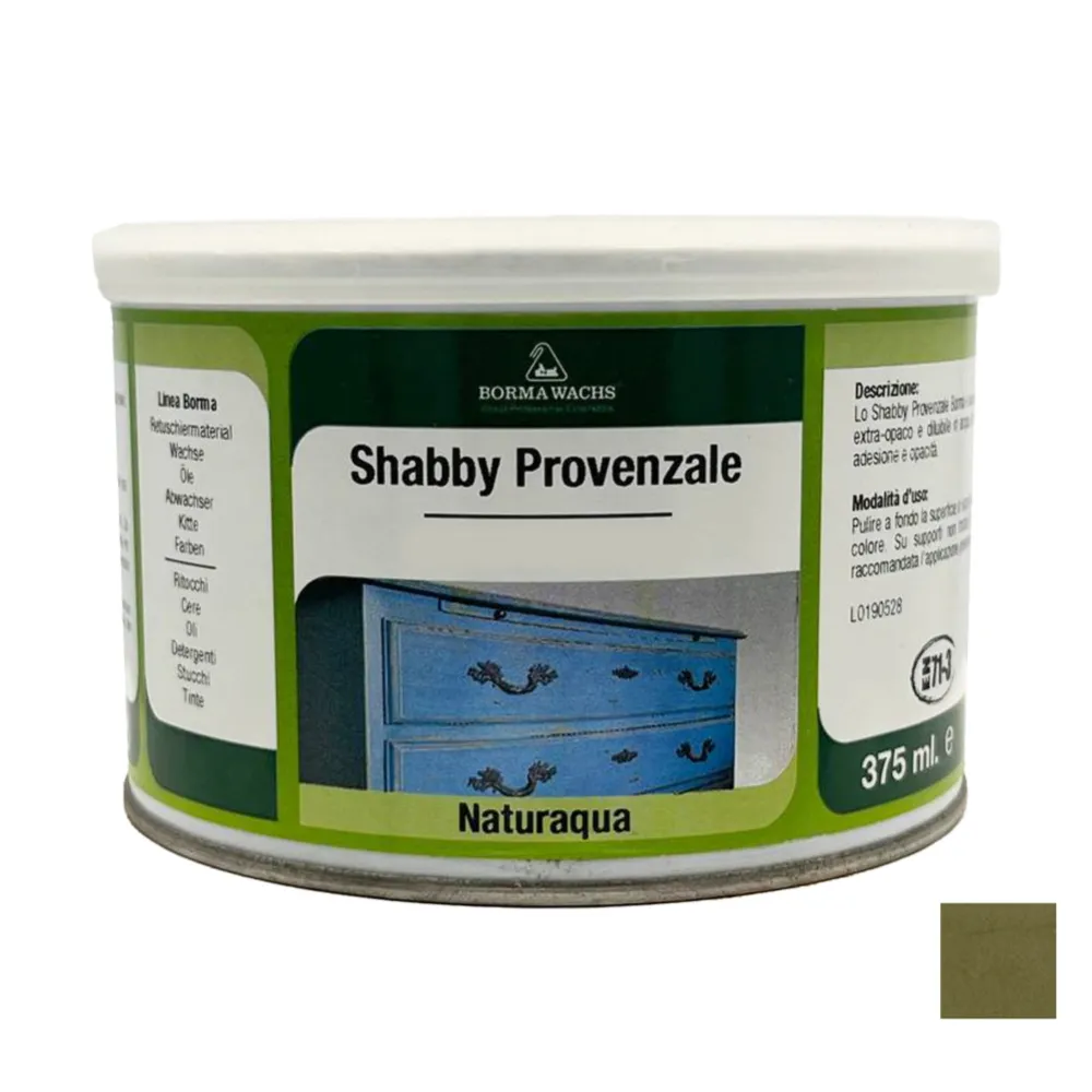 SHABBY CHIC PROVENZALE DECORGESSO ANTICANTE ALL'ACQUA 375 ml - Borma Wachs Colori Borma Wachs: 100 - GRIGIO CHIARO AGATA SHABBY CHIC PROVENZALE DECORGESSO ANTICANTE ALL'ACQUA 375 ml - Borma Wachs Colori Borma Wachs: 100 - GRIGIO CHIARO AGATA