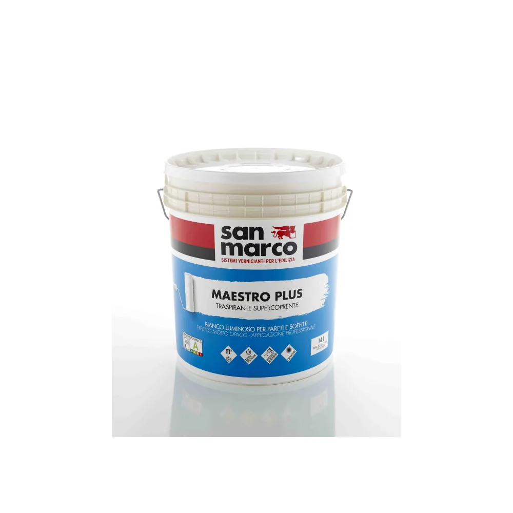 MAESTRO PLUS IDROPITTURA SAN MARCO (A scelta) Dimensioni vernici: 4 Lt. MAESTRO PLUS IDROPITTURA SAN MARCO (A scelta) Dimensioni vernici: 4 Lt.