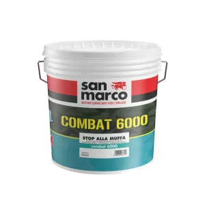 COMBAT 6000 BIANCO SAN MARCO Pittura lavabile antimuffa interni 1 LT / 4 LT / 14 LT Dimensioni vernici: 1 Lt.