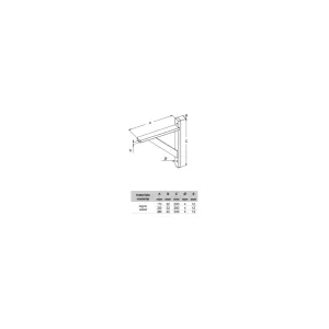 REGGIMENSOLE SQUADRA IN LEGNO NATURALE Dimensioni reggipiani: 23 cm