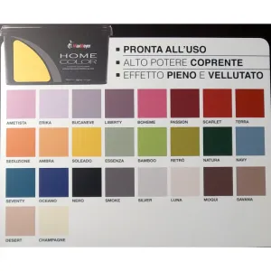 PITTURA COLORATA SUPERLAVABILE MAXMEYER HOME COLOR 2,5 LT Colori Generici: Seventy