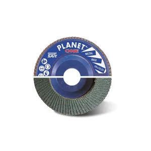 PLANET-ONE Disco Abrasivo Lamellare Sait 115x22,23 mm Grana abrasiva: AZ 100