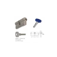 CILINDRO EUROPEO FINITURA CROMO SATINATO 5 CHIAVI GREZZE + 1 CHIAVE DA CANTIERE Dimensioni cilindro: mm 80 (35+45)
