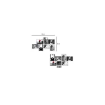 PORTAFOTO MULTIPLO 14 FOTO BIANCO 36X120X1,2CM