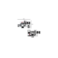 PORTAFOTO MULTIPLO 14 FOTO BIANCO 36X120X1,2CM