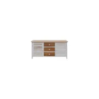 CREDENZA BASSA "VICTORIA" COUNTRY CHIC CON 2 ANTE E 3 CASSETTI