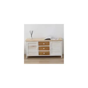 CREDENZA BASSA "VICTORIA" COUNTRY CHIC CON 2 ANTE E 3 CASSETTI
