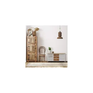 CREDENZA BASSA "VICTORIA" COUNTRY CHIC CON 2 ANTE E 3 CASSETTI