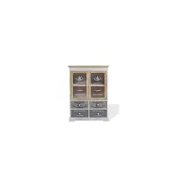 CREDENZA CON VETRINA DECORATA 4 CASSETTI 2 ANTE 81X58X30CM