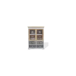CREDENZA CON VETRINA DECORATA 4 CASSETTI 2 ANTE 81X58X30CM