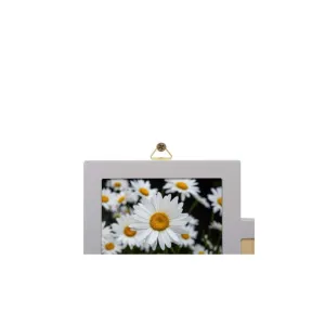 CORNICE "GRAVIOLA" PORTAFOTO DA PARETE GRIGIO CHIARO PER 14 FOTO