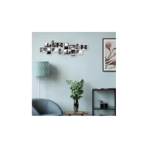 CORNICE "GRAVIOLA" PORTAFOTO DA PARETE GRIGIO CHIARO PER 14 FOTO